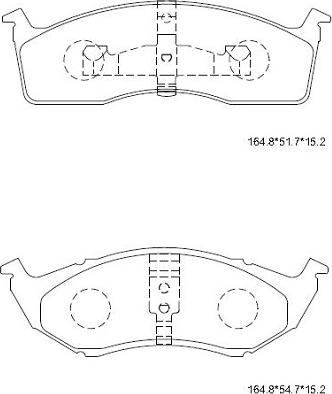 Asimco KD6751 - Тормозные колодки, дисковые, комплект unicars.by