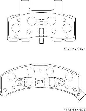 Asimco KD6760 - Тормозные колодки, дисковые, комплект unicars.by