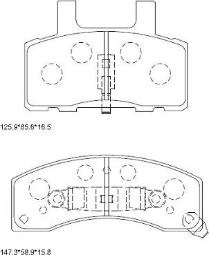 Asimco KD6761 - Тормозные колодки, дисковые, комплект unicars.by