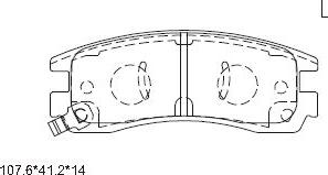 Asimco KD6719 - Тормозные колодки, дисковые, комплект unicars.by