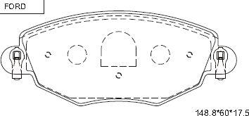 Asimco KD6731 - Тормозные колодки, дисковые, комплект unicars.by