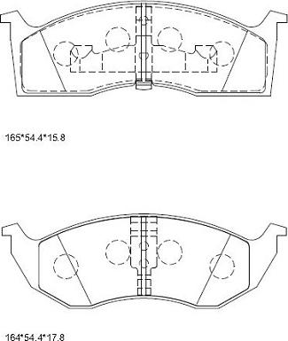 Asimco KD0601 - Тормозные колодки, дисковые, комплект unicars.by