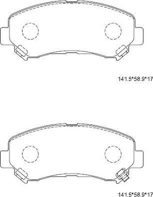 Asimco KD1744F - Тормозные колодки, дисковые, комплект unicars.by