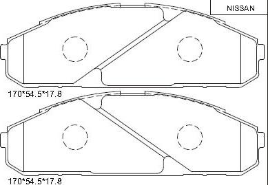 Asimco KD1706 - Тормозные колодки, дисковые, комплект unicars.by