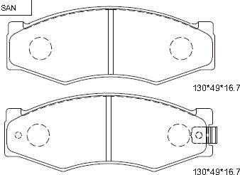 Asimco KD1786 - Тормозные колодки, дисковые, комплект unicars.by