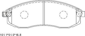 Asimco KD1782 - Тормозные колодки, дисковые, комплект unicars.by