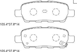 Asimco KD1739 - Тормозные колодки, дисковые, комплект unicars.by