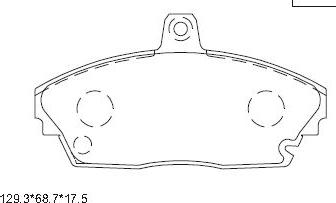 Asimco KD8714 - Тормозные колодки, дисковые, комплект unicars.by