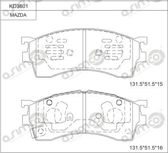 WXQP 41806 - Тормозные колодки, дисковые, комплект unicars.by