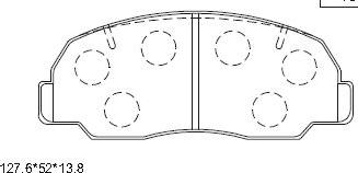 Asimco KD3392 - Тормозные колодки, дисковые, комплект unicars.by