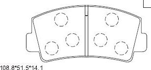 Asimco KD3315 - Тормозные колодки, дисковые, комплект unicars.by