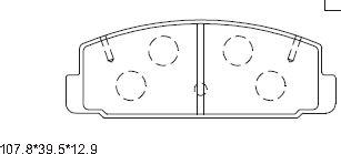 Asimco KD3791 - Тормозные колодки, дисковые, комплект unicars.by