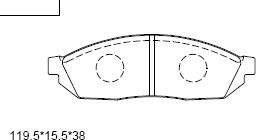 Asimco KD3767 - Тормозные колодки, дисковые, комплект unicars.by