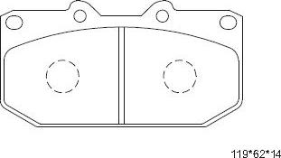 Asimco KD3703 - Тормозные колодки, дисковые, комплект unicars.by