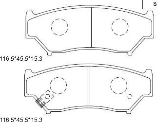 Asimco KD3717 - Тормозные колодки, дисковые, комплект unicars.by