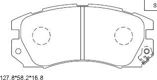 Asimco KD3781 - Тормозные колодки, дисковые, комплект unicars.by