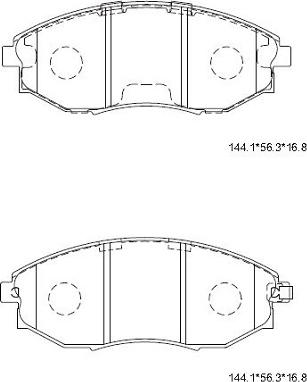 Asimco KD3735 - Тормозные колодки, дисковые, комплект unicars.by