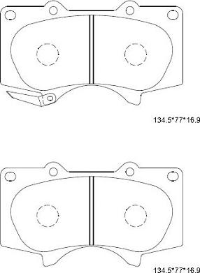 Asimco KD2482 - Тормозные колодки, дисковые, комплект unicars.by