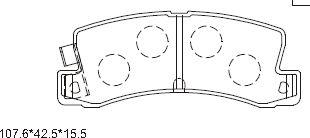 Asimco KD2636 - Тормозные колодки, дисковые, комплект unicars.by