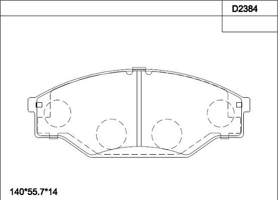 Asimco KD2384 - Тормозные колодки, дисковые, комплект unicars.by