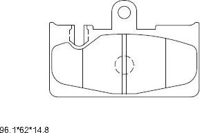 Asimco KD2752 - Тормозные колодки, дисковые, комплект unicars.by