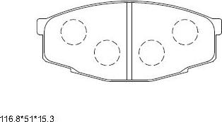 Asimco KD2757 - Тормозные колодки, дисковые, комплект unicars.by