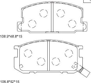 Asimco KD2769 - Тормозные колодки, дисковые, комплект unicars.by