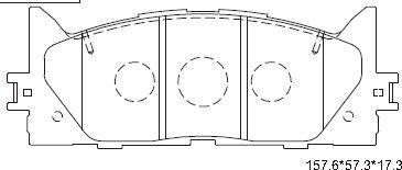 Asimco KD2765 - Тормозные колодки, дисковые, комплект unicars.by