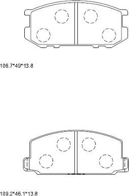 Asimco KD2767 - Тормозные колодки, дисковые, комплект unicars.by