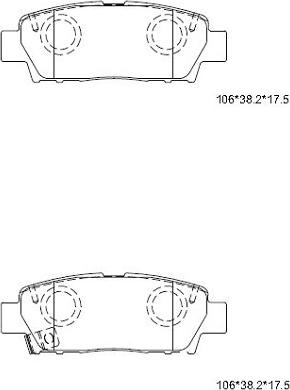 Asimco KD2702 - Тормозные колодки, дисковые, комплект unicars.by