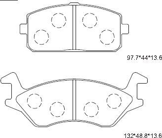 Asimco KD2736 - Тормозные колодки, дисковые, комплект unicars.by