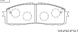 Asimco KD2733 - Тормозные колодки, дисковые, комплект unicars.by