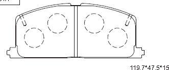 Asimco KD2776 - Тормозные колодки, дисковые, комплект unicars.by