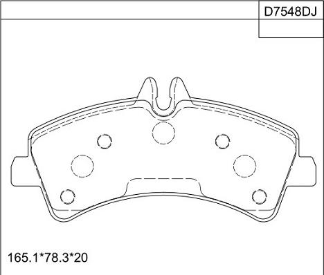 Asimco KD7548D - Тормозные колодки, дисковые, комплект unicars.by