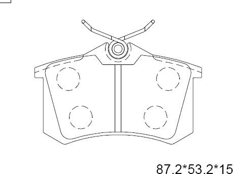 Asimco KD7511 - Тормозные колодки, дисковые, комплект unicars.by