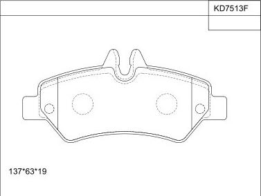 Asimco KD7513F - Тормозные колодки, дисковые, комплект unicars.by