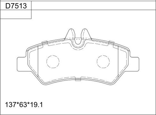 Asimco KD7513 - Тормозные колодки, дисковые, комплект unicars.by