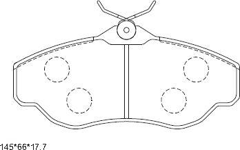 Asimco KD7526 - Тормозные колодки, дисковые, комплект unicars.by