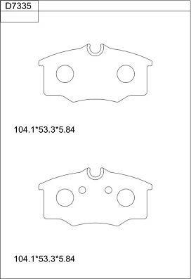 Asimco KD7335 - Тормозные колодки, дисковые, комплект unicars.by