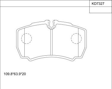 Asimco KD7327 - Тормозные колодки, дисковые, комплект unicars.by