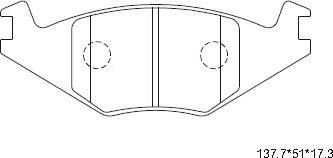 Asimco KD7790 - Тормозные колодки, дисковые, комплект unicars.by