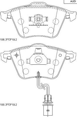 Asimco KD7798 - Тормозные колодки, дисковые, комплект unicars.by