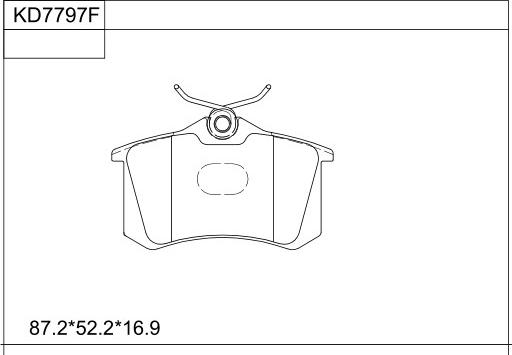 Asimco KD7797F - Тормозные колодки, дисковые, комплект unicars.by