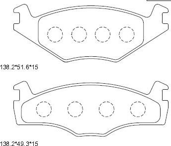 Asimco KD7757 - Тормозные колодки, дисковые, комплект unicars.by