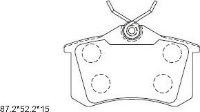 Asimco KD7711 - Тормозные колодки, дисковые, комплект unicars.by