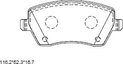 Asimco KD7785F - Тормозные колодки, дисковые, комплект unicars.by