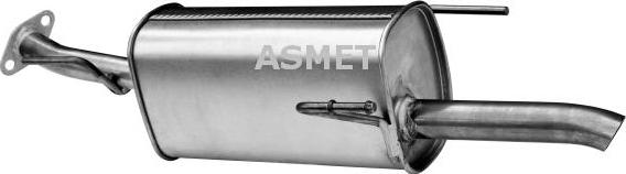 Asmet 05.162 - Глушитель выхлопных газов, конечный unicars.by