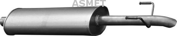 Asmet 02.043 - Глушитель выхлопных газов, конечный unicars.by