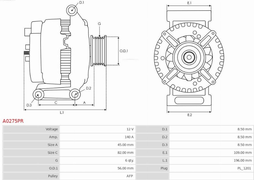 AS-PL A0275PR - Генератор unicars.by