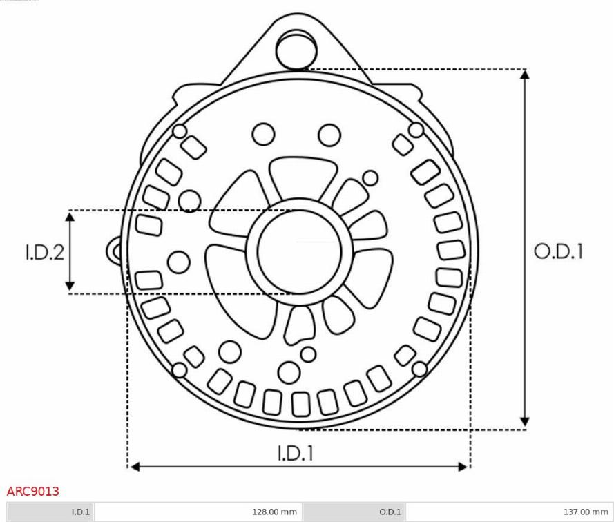 AS-PL ARC9013 - Кронштейн, фланец привода генератора unicars.by